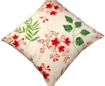 Fancy Silk Decorative Flower Cushion Cover