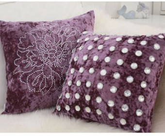 Decorative Pillow,  Cotton Cushion Cover in solid color