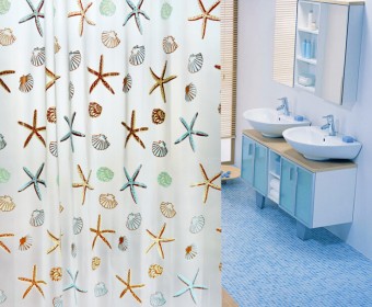 Eco-friendly non-toxic EVA colorful printing waterproof anti-bacterial shower curtain bathroom curtain