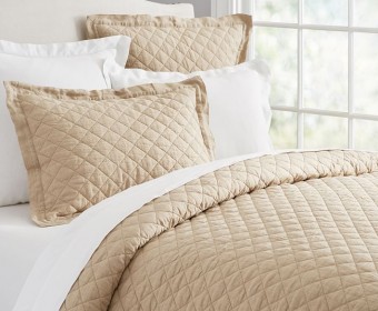 100% Cotton  diamond quilted  sham/Pillow/ Pillowcases
