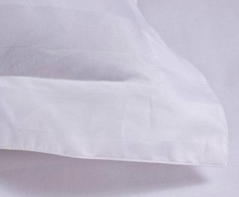 Polyester 50% Cotton 50% Tc200 Satin Stripe 3cm Hotel Bedding Set/Hotel Flat Sheet