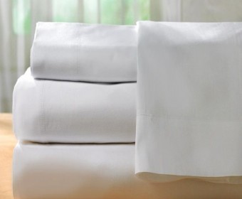 Woven 100% polyester fire-resistant embroidery flat sheet/bed sheet