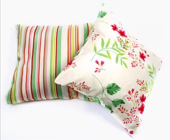 Flower Design Cushion Cover Cotton Linen Throw Sofa Decor 18''