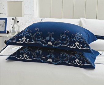 100% Cotton embroidery pillow/embroidery pillowcases/ embroiderybedding sets