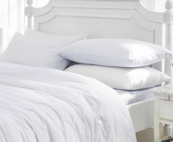 80% cotton 20% polyester 0.4cm  satin stripe hotel bedding sets hospital bedding sets in stock