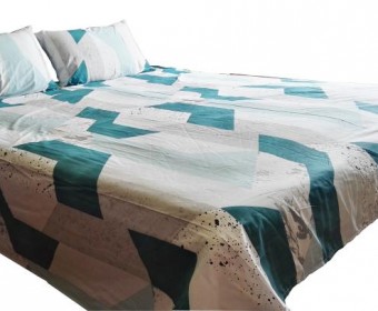 Pure Cotton T205 twill printed bed sheet set, Reactive Printed, Hypoallergenic duvet cover and pillowcase set