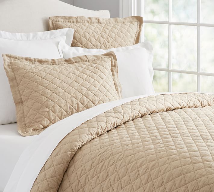 100% Cotton  diamond quilted  sham/Pillow/ Pillowcases