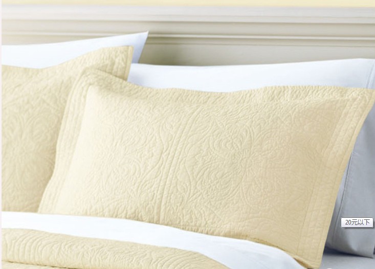100% Cotton T240 quilted Pillow sham/quilted Pillowcase,quilted bedding sets
