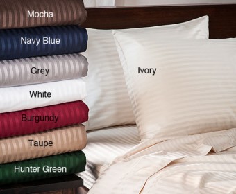100% Epyptian cotton 400 TC thread count  Statin Striped  Sheet sets