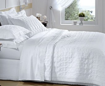 100% Cotton Percale T300 Thread Count  Duvet Hotel bedding sets-lace work