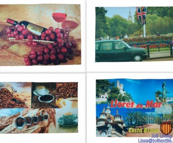 100% cotton/100% polyester/PVC  printed place mat