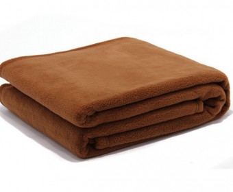 100% polyester solid color airline polar fleece blanket