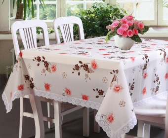 Environmental Waterproof /Anti-skid/Thicken/Mildewproof PEVA Printed Square Table cloths