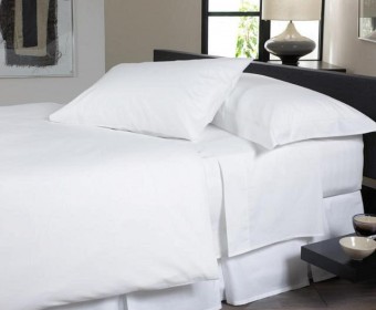 Woven 100% polyester fireproof embroidery hotel bedding set