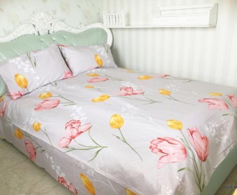 Pure Cotton T205 twill printed bed sheet set, Reactive Printed, Hypoallergenic duvet cover and pillowcase set