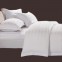 poly/cotton 50/50  satin stripe 3cm stripe hotel bedding sets- bed sheet sets duvet cover pillowcases in stock